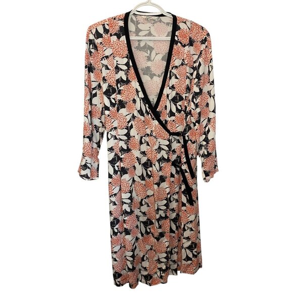Sandwich floral long sleeve wrap midi dress size 40 - Picture 1 of 4